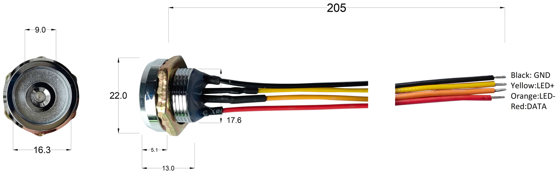 TMR-02-4P — Product dimensions